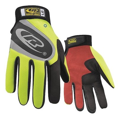 Ringers Gloves 138-10 Turbo Plus Mechanics Gloves, Synthetic Leather Palm,
