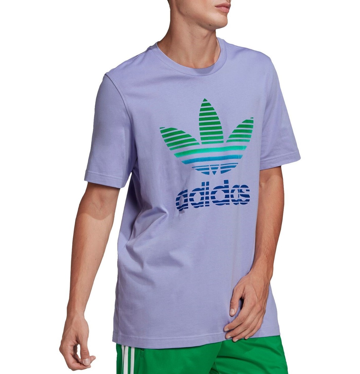 Adidas Originals Trefoil Ombre T-Shirt Light Purple Men's