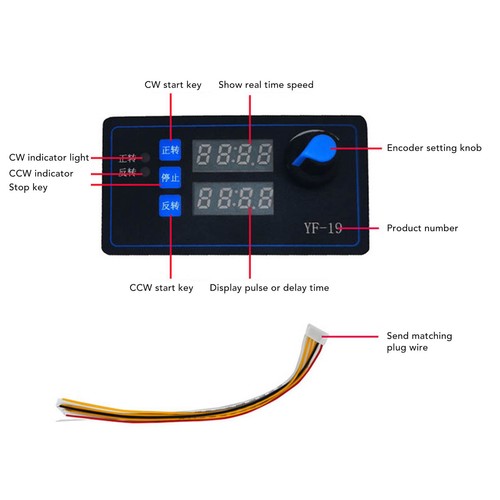42 57 Stepper Motor Controller CW CCW Angle Pulse Speed Drive Module ...