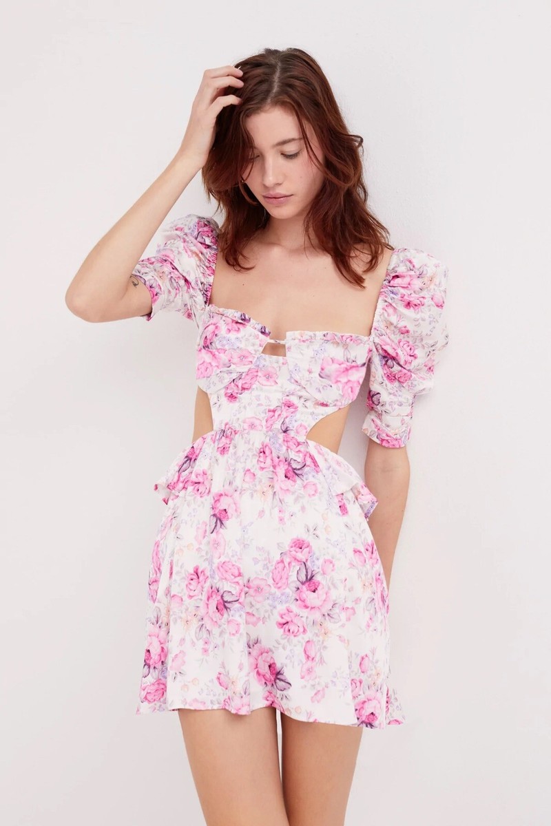 for love and lemons lucia mini dress For Love & Lemons Saint Lucia Mini Dress In Lime