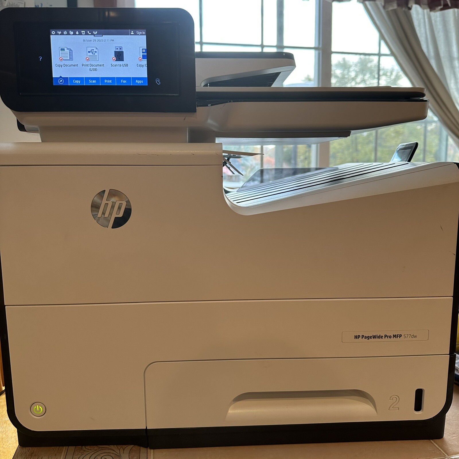 HP PageWide Pro MFP 577dw Wireless AllInOne Printer Tested Working eBay