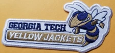 Embroidered Georgia Tech Yellow Jackets Patch approx 2x4.5"