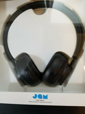 JAM Out There Wireless Noise Canceling On-Ear Headphones Black