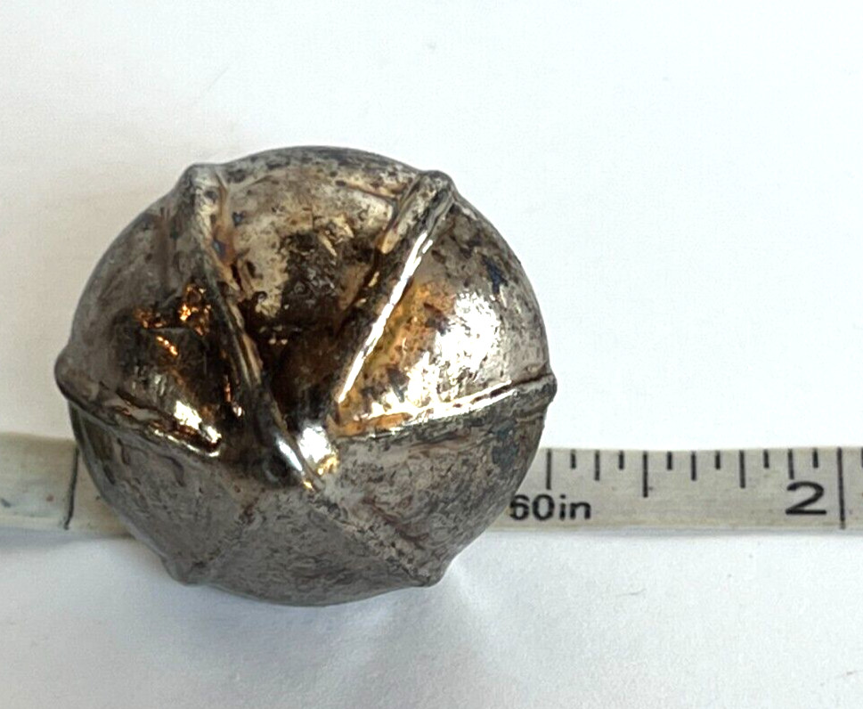 Creative Co-Op 3 Vintage Look Mercury Glass Ornaments PEWTER Color 1" - 1 1/2"