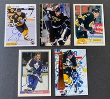 DAVE REID signed 5 card lot | Bruins Maple Leafs Stars - autographs