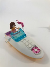 Lego Friends - Set #3937 - Olivia's Speedboat - 100% Complete w/Manual & Minifig