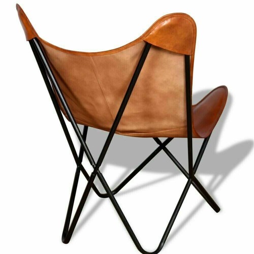 Butterfly Chair Leather chair Handmade Openable Office Chair With Iron Frame - Picture 5 of 7