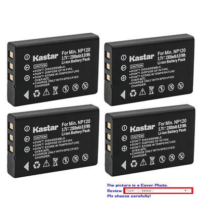 Kastar Replacement Battery for Fuji NP-120 FNP-120 & Fujifilm FinePix M603 Zoom