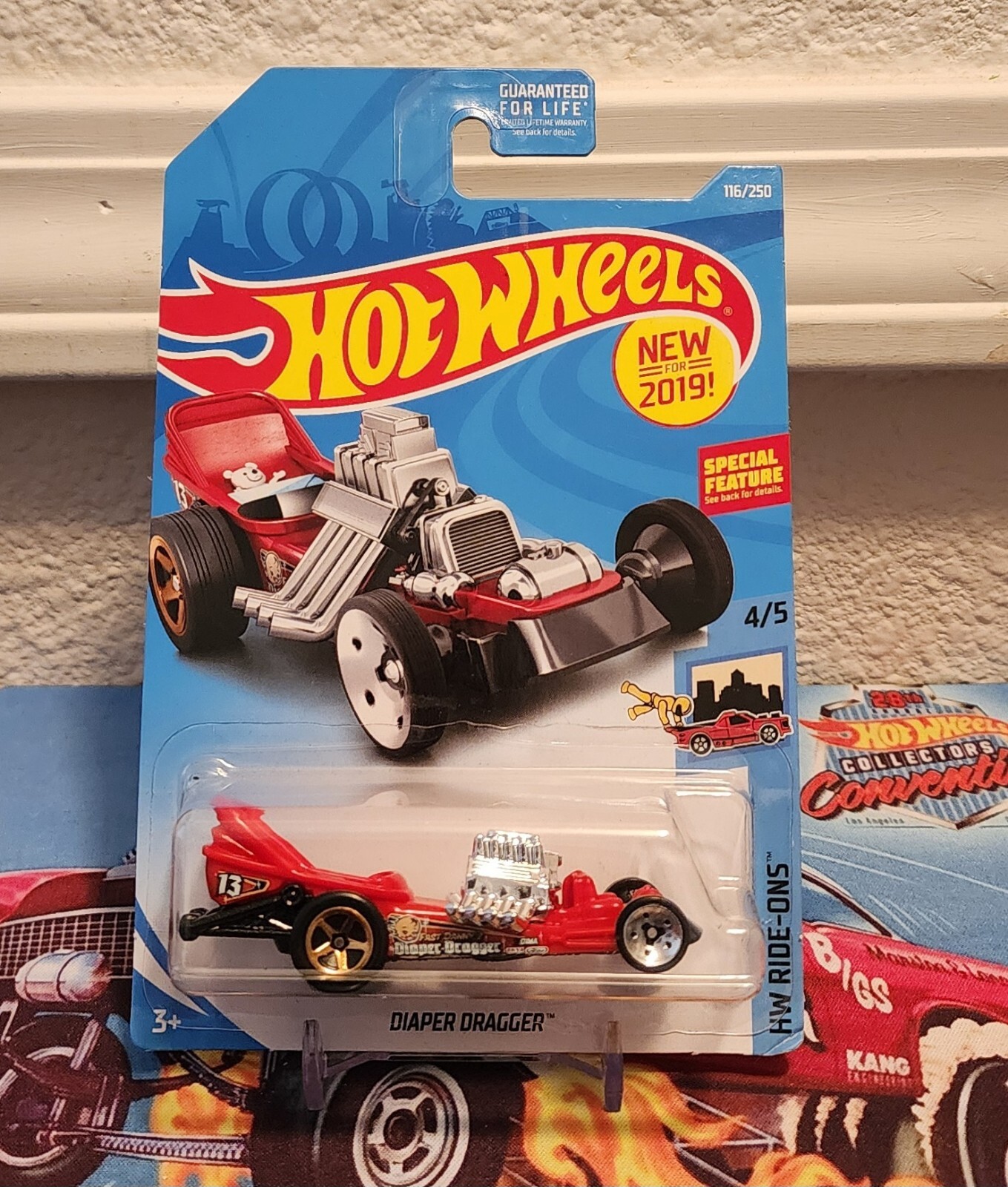 Hot Wheels 116/250 HW Ride-Ons 4/5 DIAPER DRAGGER Red
