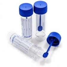 Sterile Probe Urinstuhl Probenflasche Behälter LÖFFEL 30ml ultra klarX 400