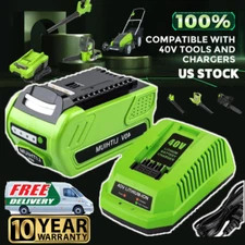 40V 8.0Ah For Greenworks G-MAX Lithium Battery 29472 29462 29252 20202or Charger