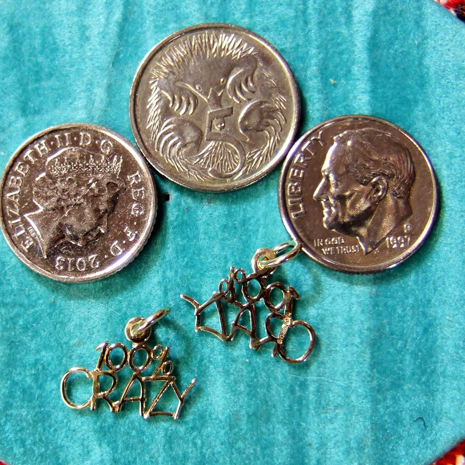 9 ct gold new 100 crazy charm eBay