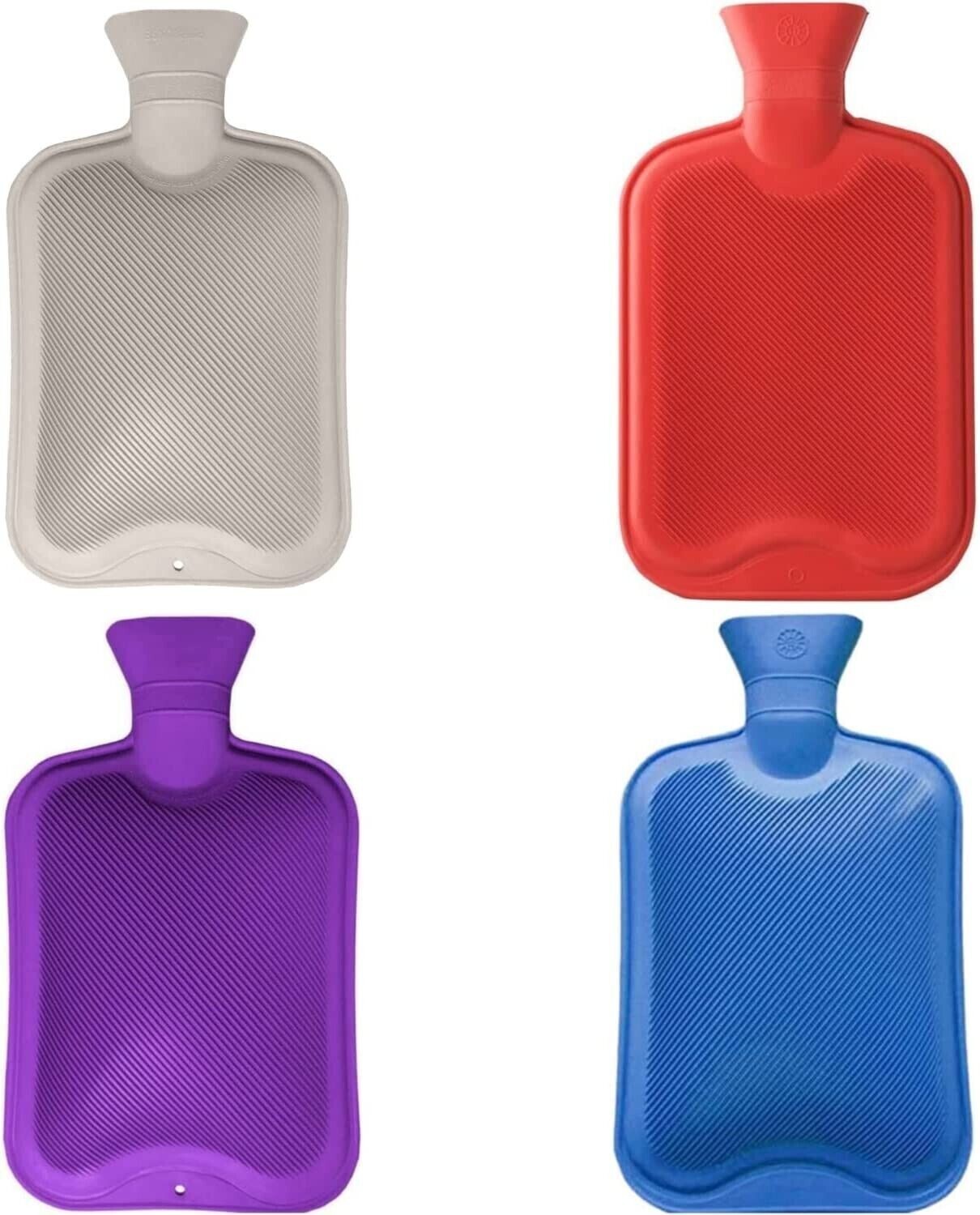 3 X 2L Hot Water Bottle Natural Rubber Warmer Large Pain Relief Heat