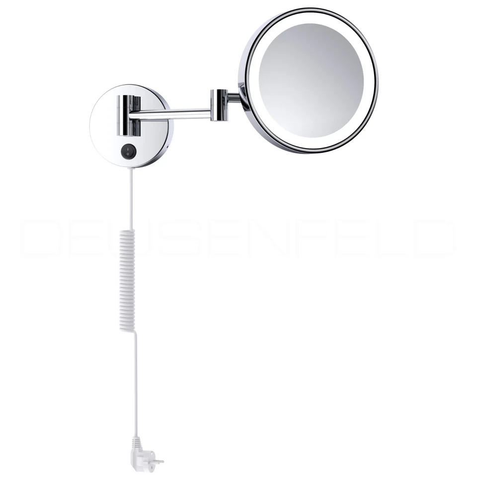 DEUSENFELD WLED700 Wand LED Kosmetikspiegel Make-Up Spiegel 7-fach ø 20cm, hell - Bild 2 von 4