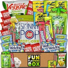 Gluten Free Snacks, Healthy Snack Box, Chips, Sour Candy (40 Count) Care Package