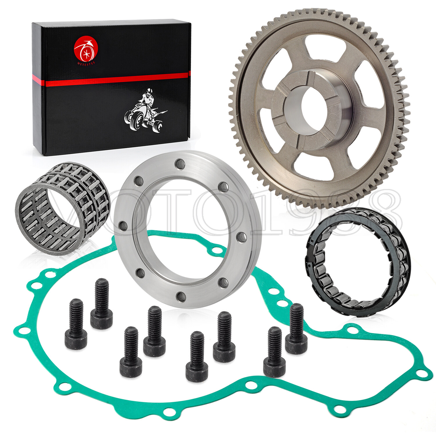 Starter Clutch Idler Gear 72T One Way Bearing For Polaris Predator 500