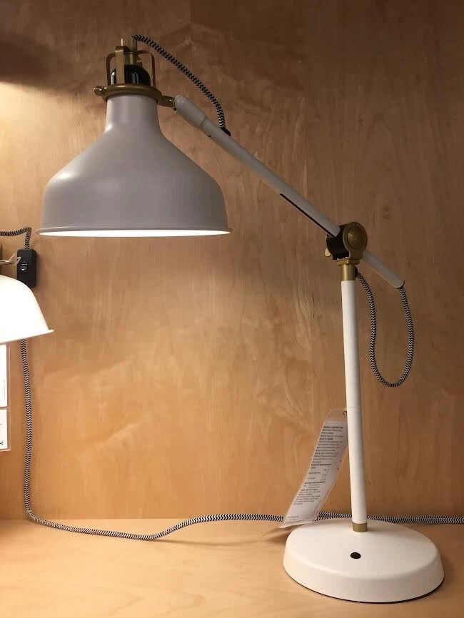 Ikea RANARP White Work Table Lamp WITH LIGHTBULB Ready to use eBay