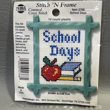 Counted Cross Stitch Kit 2768 School Days Stitch N Frame NMI NOS Apple Books