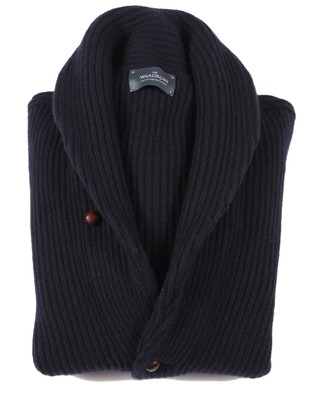 navy blue shawl collar sweater