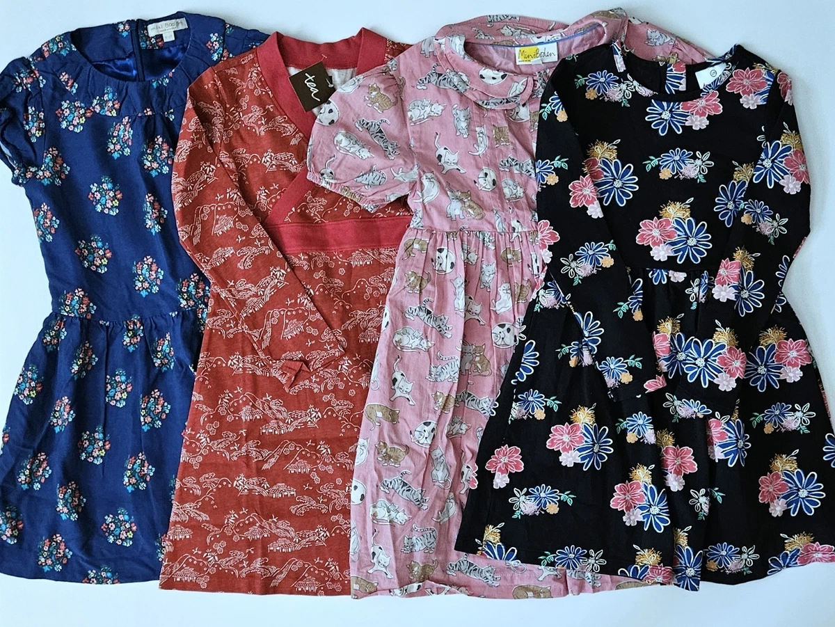 knee length dresses for ladies Mini Boden bird themed dress 5-6 main image 0