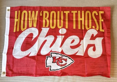 Kansas City Chiefs Flagge    How  Bout Those Chiefs    NFL Fan Flag
