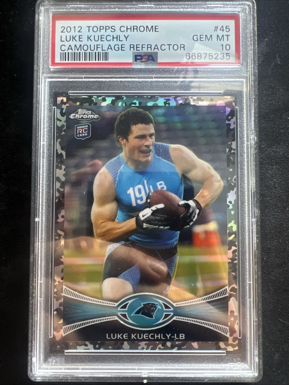 2012 Topps Chrome - Luke Kuechly #45 Camo Refractor /499 PSA 10 (RC)
