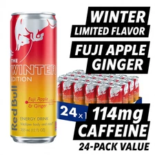 Fuji Apple Ginger Energy Drink Winter Edition 12oz Cans Pack of 24