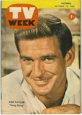 TV WEEK (Victoria) Oct 13 1962 ROD TAYLOR