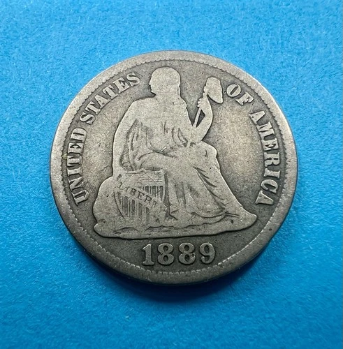 1889-S Seated Liberty Dime — photo from the most recent tracked eBay sale