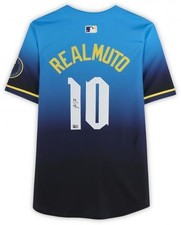 Framed J.T. Realmuto Phillies Signed Light Blue City Connect Limited Jersey