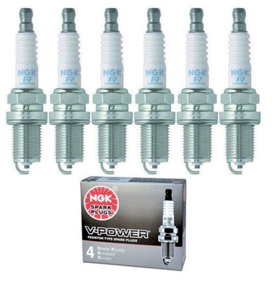 6 pcs Spark Plugs NGK V Power Resistor For Nissan D21 Pathfinder Pickup 3.0L V6