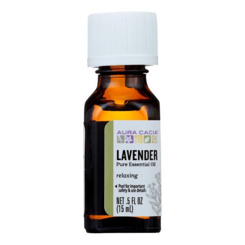 Aura Cacia 100% Pure Essential Oil Lavender Scent Relaxing 0.5 Fl Oz Pack of 3 - Picture 2 of 2