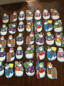 Carson Dellosa Vintage 34 Snowmen Die Cuts Y2K  Teaching