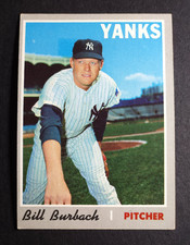 1970 TOPPS BASEBALL #167 BILL BURBACH *C* NEW TORK YANKEES *EXCMT*
