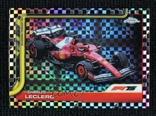2025 Topps Chrome Formula 1 F1 Cars Checker Flag Refractor Charles Leclerc 10t4