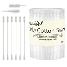 Baby Cotton Swabs 200pcs Paper Stick Spiral Round Ear Clean