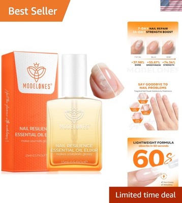 7-Day Nail Strengthener & Repair Serum - 15ml Clear Gel for Damaged Nails