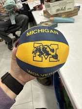 1993 Stuffins Michigan Wolverines Stuffed Satin Ball 5”