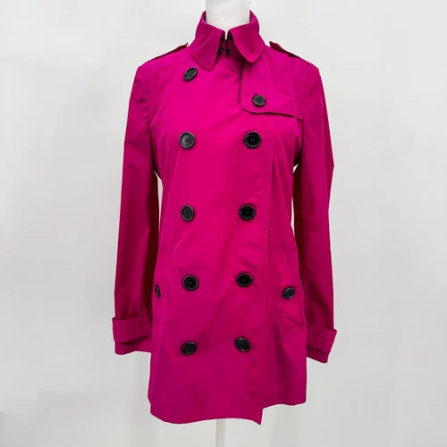 Burberry Trench Chelsea Kensington Short Belt Jacket Coat Sandringham Pink 8/6