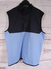 Greyson Comanche Men's Blue Pullover Hybrid 1/4 Zip Vest Size L