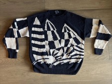 Nautica Rare Vintage Early 90s Era Handknit Cable Sweater Size Large