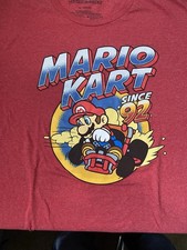Mario Kart Since 92 Red XL T-Shirt Video Game Memorabilia
