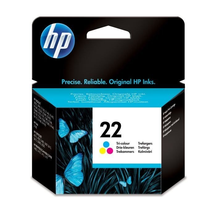 Cartouche encre trois couleurs HP 22 C9352AE consommable DeskJet F380 jet d'encre