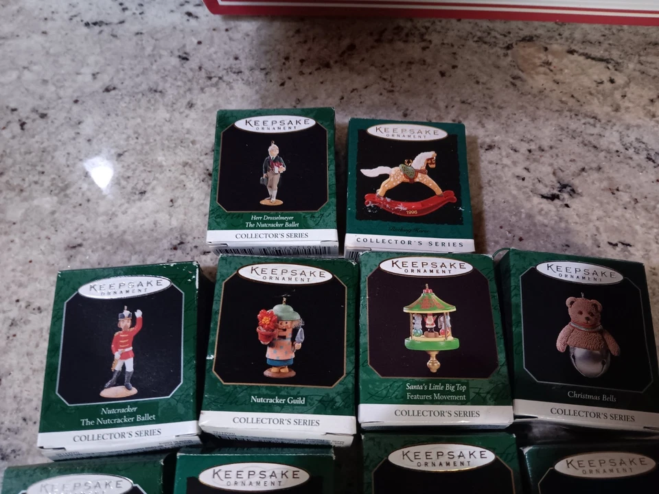 VTG Hallmark Keepsake Ornaments LOT OF 18 CHRISTMAS ORNAMENTS Minature Collector - Image 4 of 4