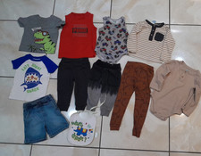 Baby Boys Mixed Lot of 11 Shirts Bodysuits Pants Pajamas