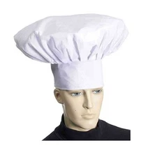 Chef Hat - White - Deluxe Costume Accessory - One Size