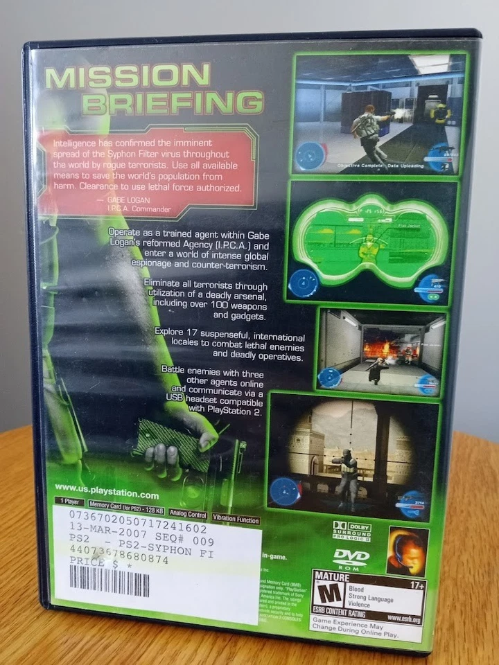 Syphon Filter The Omega Strain (Sony PlayStation 2, 2004) PS2 Tested - Image 2 of 4