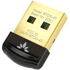 Avantree DG45 USB Bluetooth Adapter Dongle for PC, Computer, Desktop  Black