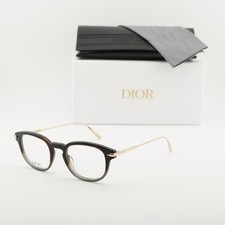 Dior DIORBLACKSUITO R2I 2200 Havana/Grey Gradient/Gold 49mm Eyeglasses New Au...