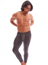 N2N Bodywear Men's Thermal Long John Tights, Size XL Charcoal Grey NWT